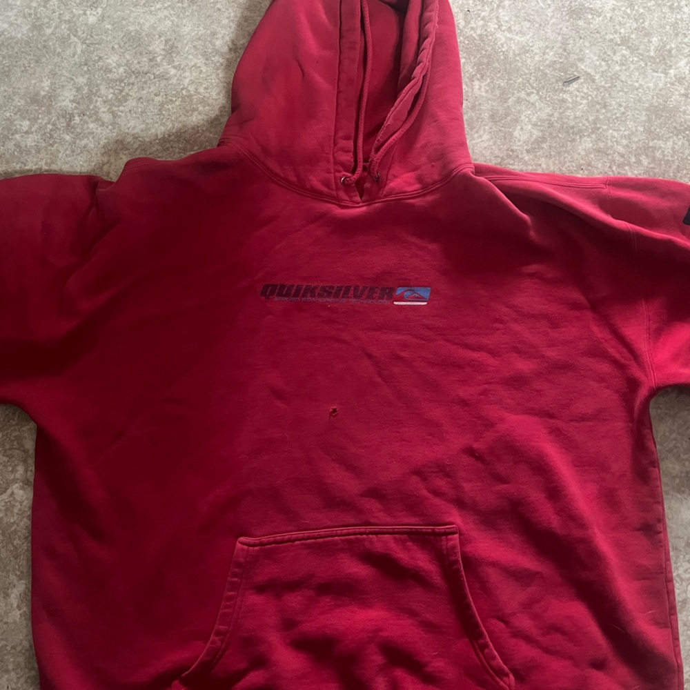 vintage Quicksilver box logo hoodie